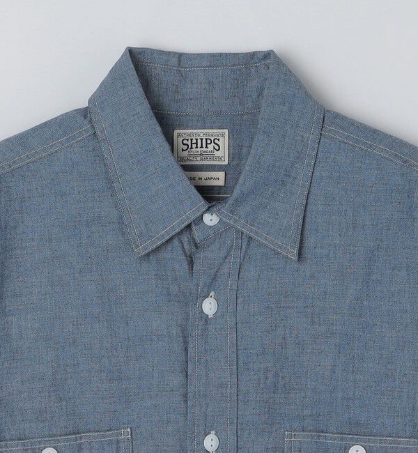 SHIPS「SHIPS: AUTHENTIC シャンブレー ワークシャツ」|シャツ・ブラウス|