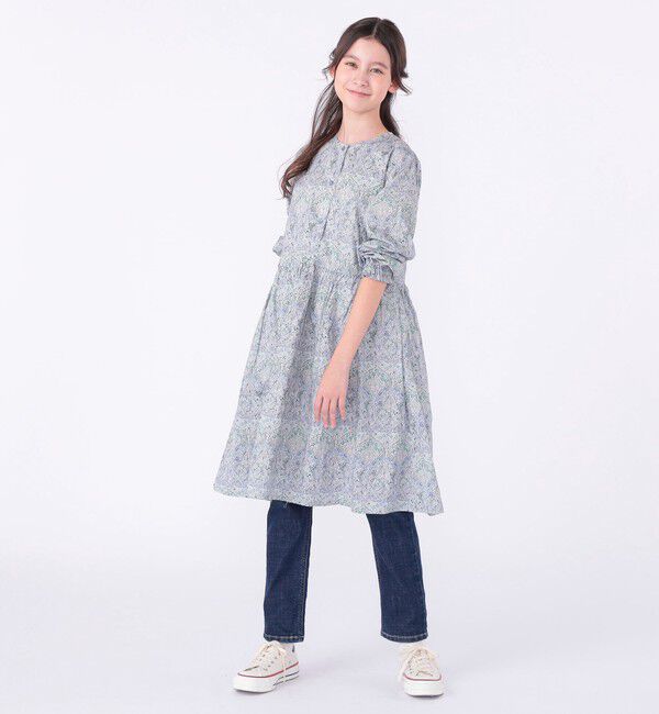 SHIPS KIDS「SHIPS KIDS:140～150cm / リバティ 長袖 ワンピース」|ワンピース|