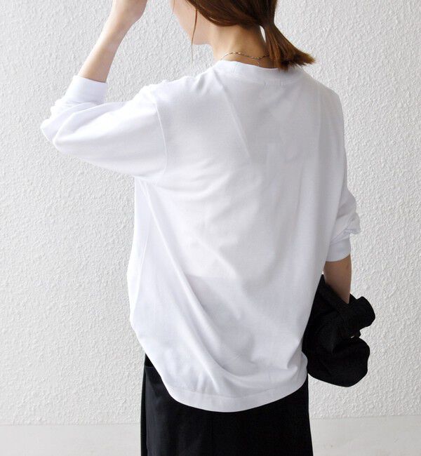 SHIPS any「【SHIPS any別注】LACOSTE:〈洗濯機可能〉ピケ クルーネック ロンT 25AW」|Tシャツ・カットソー|