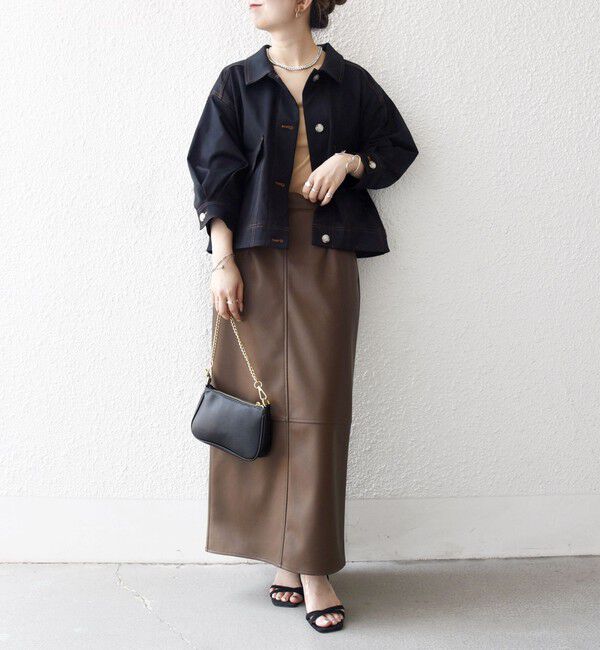 SHIPS any「SHIPS any:〈洗濯機可能〉チノ ステッチ ショート シャツ ジャケット」|ブルゾン・スタジャン|