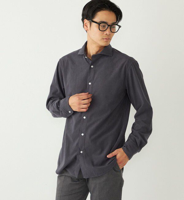 SHIPS Colors 「SHIPS Colors:〈洗濯機可能 〉ノーアイロン コーデュロイ ワイドカラー シャツ◇」|シャツ・ブラウス|