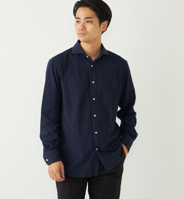 SHIPS Colors 「SHIPS Colors:〈洗濯機可能 〉ノーアイロン コーデュロイ ワイドカラー シャツ◇」|シャツ・ブラウス|