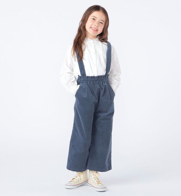 SHIPS KIDS「SHIPS KIDS:100～130cm / ピンタック レース ブラウス」|シャツ・ブラウス|