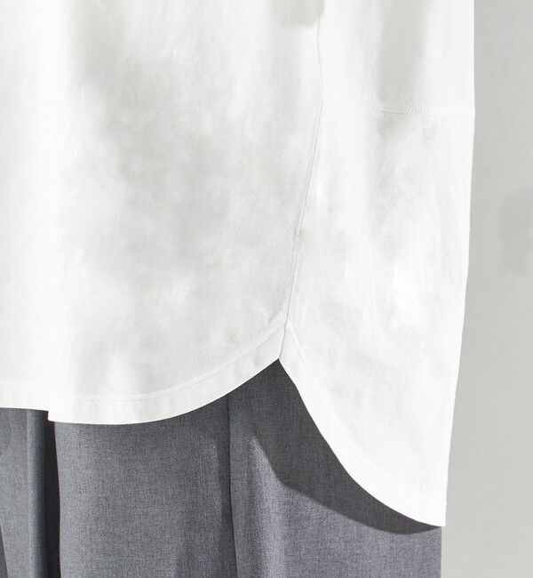 SHIPS for women「ワイド クルーネック コットン ロング スリーブ TEE」|Tシャツ・カットソー|