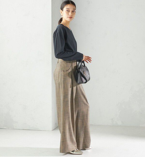 SHIPS for women「ワイド クルーネック コットン ロング スリーブ TEE」|Tシャツ・カットソー|