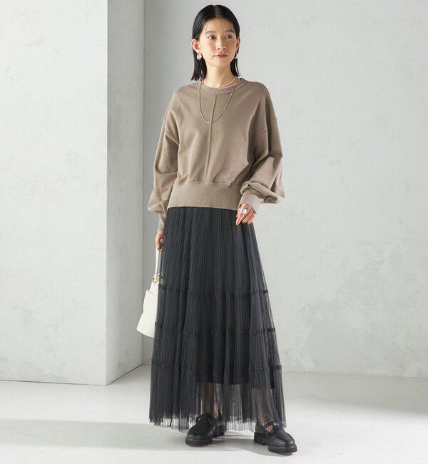 SHIPS for women「ミニ 裏毛 ラウンド ヘム プルオーバー」|スウェット・ジャージ|