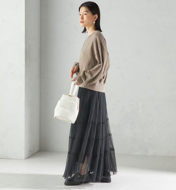 SHIPS for women「ミニ 裏毛 ラウンド ヘム プルオーバー」|スウェット・ジャージ|