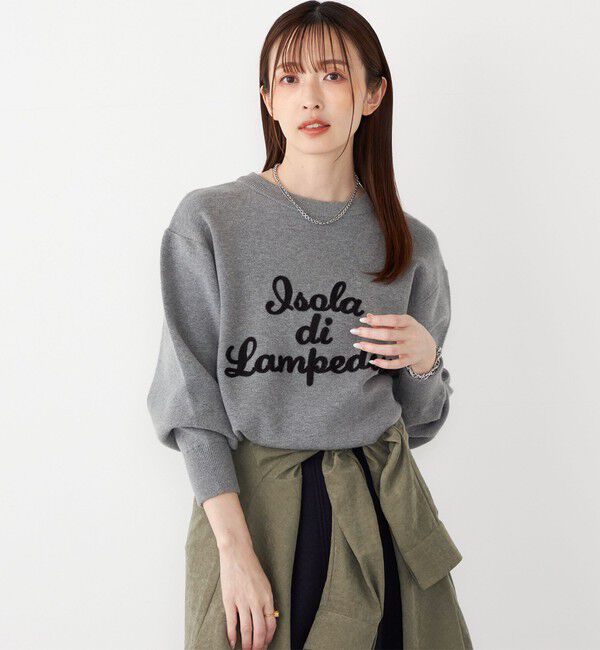 SHIPS Colors 「SHIPS Colors:〈手洗い可能〉スウェット ライク サガラ ロゴ ニット◇」|ニット・セーター|