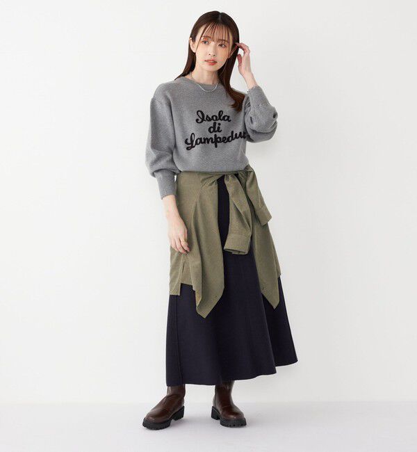 SHIPS Colors 「SHIPS Colors:〈手洗い可能〉スウェット ライク サガラ ロゴ ニット◇」|ニット・セーター|