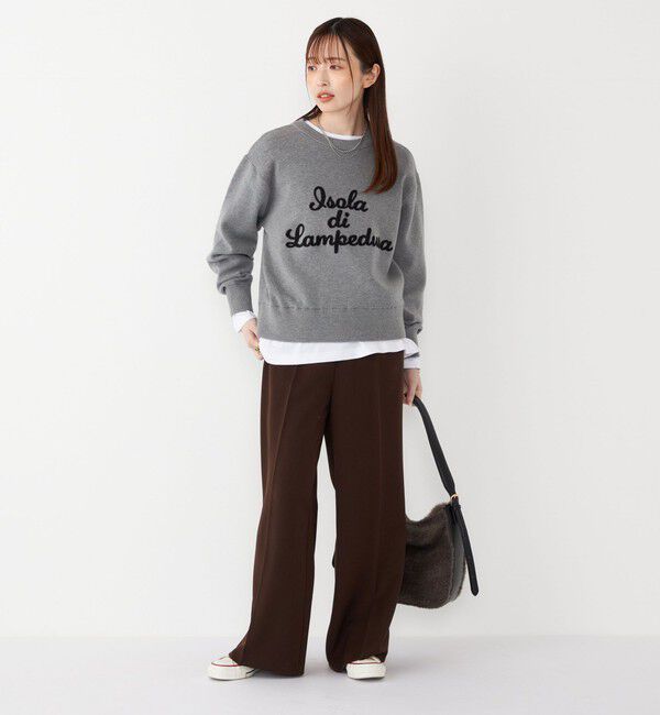 SHIPS Colors 「SHIPS Colors:〈手洗い可能〉スウェット ライク サガラ ロゴ ニット◇」|ニット・セーター|