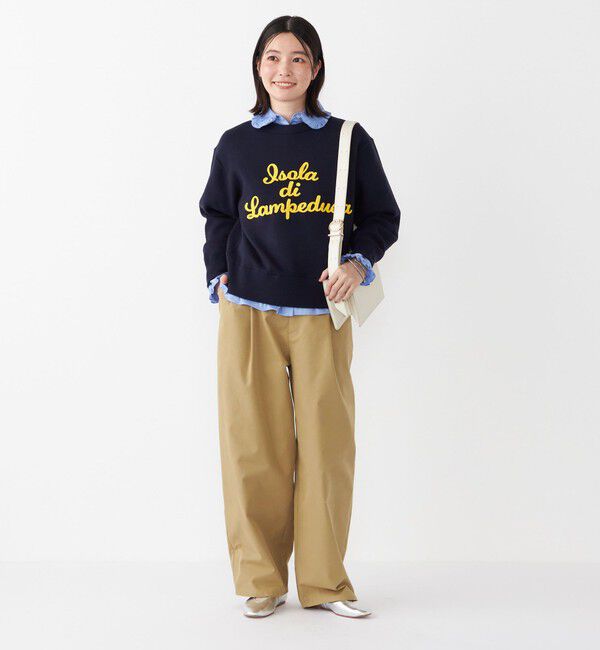 SHIPS Colors 「SHIPS Colors:〈手洗い可能〉スウェット ライク サガラ ロゴ ニット◇」|ニット・セーター|