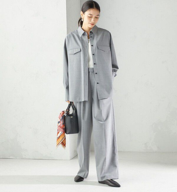 SHIPS for women「《予約》〈手洗い可能〉トロピカル ポケット シャツ（セットアップ対応）」|シャツ・ブラウス|