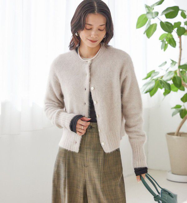 SHIPS for women「【一部WEB限定】〈手洗い可能〉フォックス クルーネック ニット カーディガン」|カーディガン|