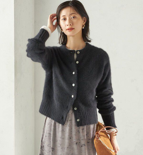 SHIPS for women「【一部WEB限定】〈手洗い可能〉フォックス クルーネック ニット カーディガン」|カーディガン|