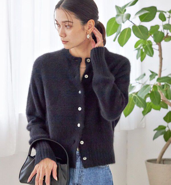 SHIPS for women「【一部WEB限定】〈手洗い可能〉フォックス クルーネック ニット カーディガン」|カーディガン|