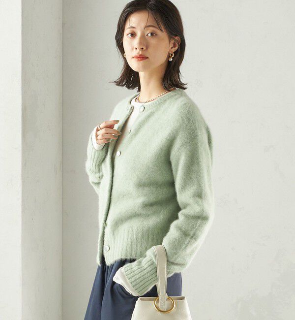 SHIPS for women「【一部WEB限定】〈手洗い可能〉フォックス クルーネック ニット カーディガン」|カーディガン|