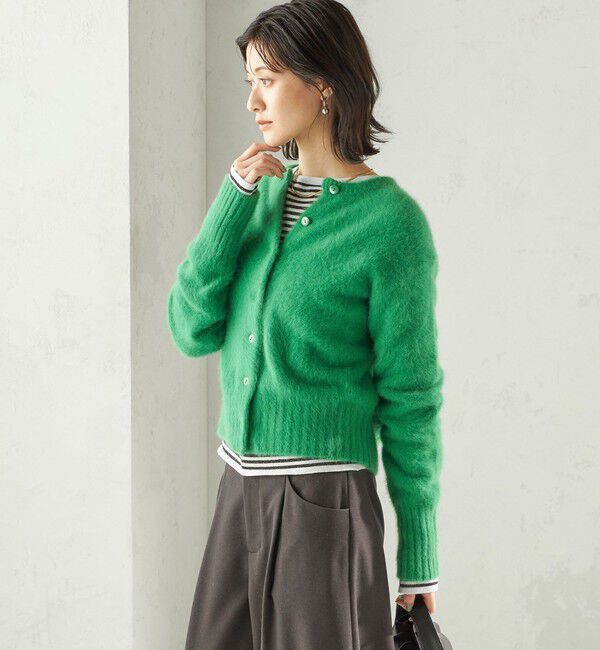 SHIPS for women「【一部WEB限定】〈手洗い可能〉フォックス クルーネック ニット カーディガン」|カーディガン|