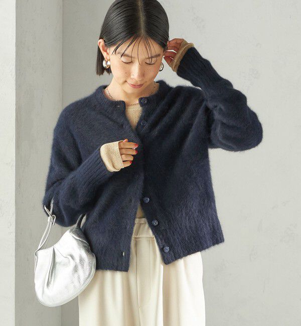 SHIPS for women「【一部WEB限定】〈手洗い可能〉フォックス クルーネック ニット カーディガン」|カーディガン|