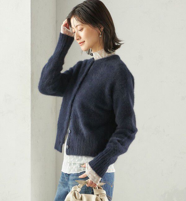 SHIPS for women「【一部WEB限定】〈手洗い可能〉フォックス クルーネック ニット カーディガン」|カーディガン|