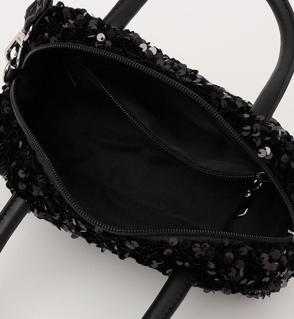 quaranciel「quaranciel: 2way スパンコール スクエア ボストン ショルダーバッグ」|ショルダー・メッセンジャー|