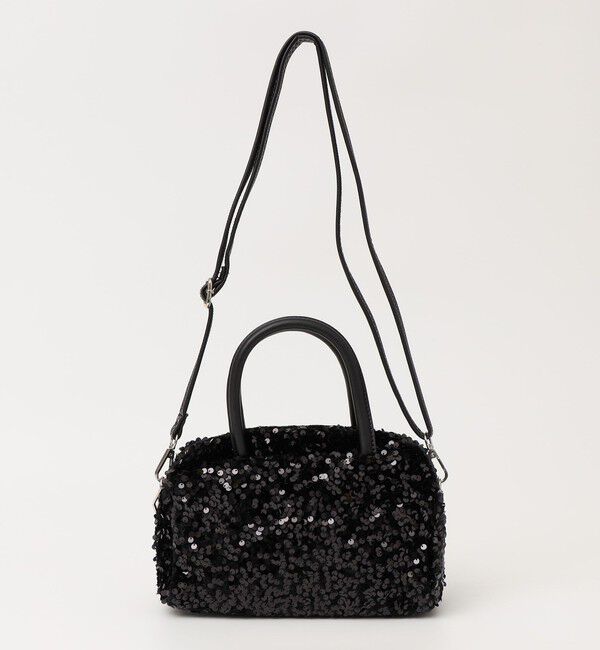 quaranciel「quaranciel: 2way スパンコール スクエア ボストン ショルダーバッグ」|ショルダー・メッセンジャー|