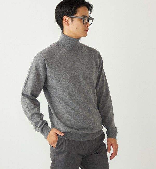 SHIPS Colors 「SHIPS Colors:〈手洗い可能〉アンチピリング 12ゲージ タートルネック ニット」|ニット・セーター|