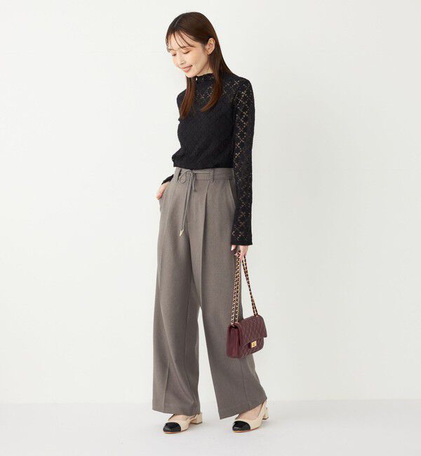 SHIPS Colors 「SHIPS Colors:〈手洗い可能〉起毛レース インナートップス」|Tシャツ・カットソー|