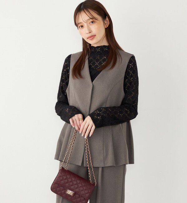 SHIPS Colors 「SHIPS Colors:〈手洗い可能〉起毛レース インナートップス」|Tシャツ・カットソー|