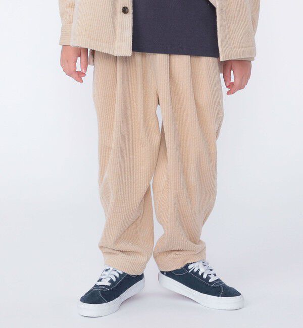 SHIPS KIDS「SHIPS KIDS:100～130cm / コーデュロイ タック パンツ」|その他|アイボリー