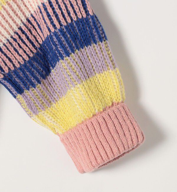 SHIPS any「CARA＆THE SKY:〈洗濯機可能〉マルチボーダー タートルネック ニット プルオーバー」|ニット・セーター|