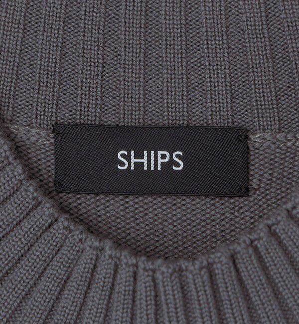 SHIPS「SHIPS:〈手洗い可能〉9ゲージ コンフォート モックネック プルオーバー ニット」|ニット・セーター|
