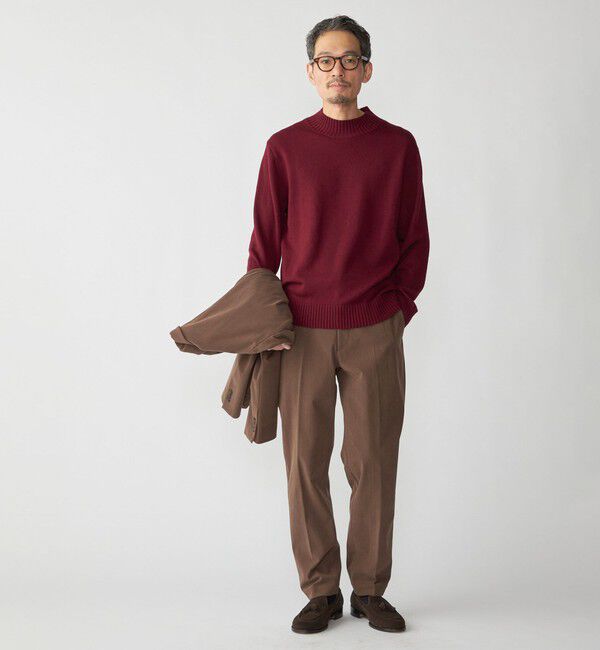 SHIPS「SHIPS:〈手洗い可能〉9ゲージ コンフォート モックネック プルオーバー ニット」|ニット・セーター|