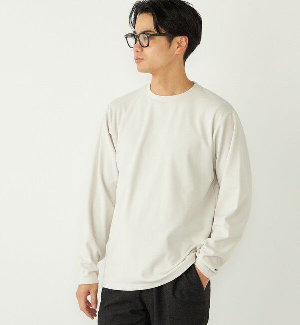 SHIPS Colors 「SHIPS Colors:〈吸水速乾〉スムース 微起毛 クルーネック ロンT」|Tシャツ・カットソー|グレー