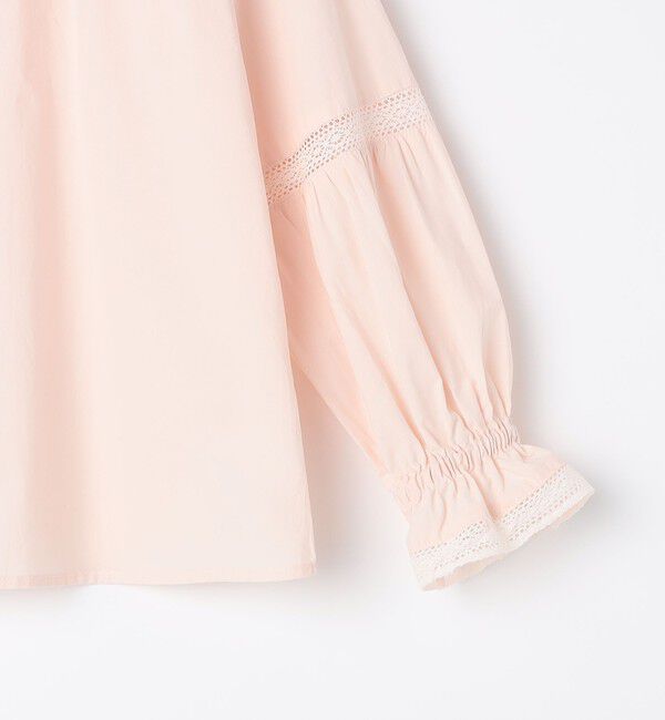 SHIPS KIDS「SHIPS KIDS:100～130cm / ピンタック レース ブラウス」|シャツ・ブラウス|