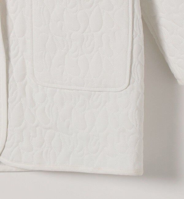 SHIPS any「《予約》SHIPS any: キルティング ステッチ ノーカラー ミディ コート」|ノーカラーコート|