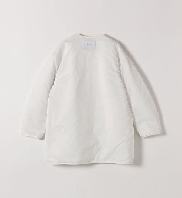 SHIPS any「《予約》SHIPS any: キルティング ステッチ ノーカラー ミディ コート」|ノーカラーコート|