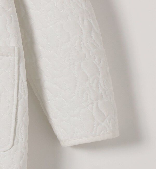 SHIPS any「《予約》SHIPS any: キルティング ステッチ ノーカラー ミディ コート」|ノーカラーコート|