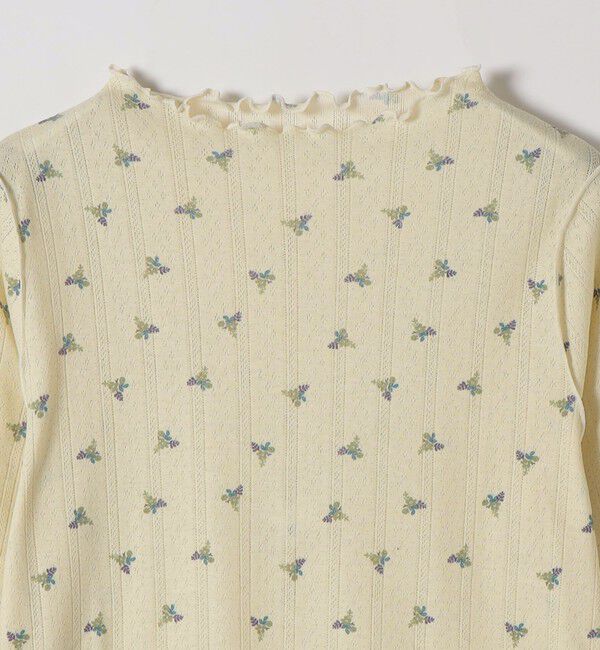 SHIPS any「《予約》SHIPS any:〈洗濯機可能〉フラワー プリント ボトルネック ロングスリーブ TEE」|Tシャツ・カットソー|