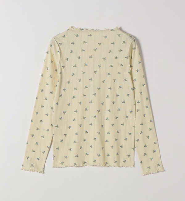 SHIPS any「《予約》SHIPS any:〈洗濯機可能〉フラワー プリント ボトルネック ロングスリーブ TEE」|Tシャツ・カットソー|