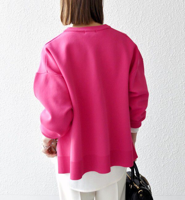 SHIPS any「《予約》SHIPS any:〈手洗い可能〉サイドスリット クルーネック ルーズ プルオーバー」|ニット・セーター|