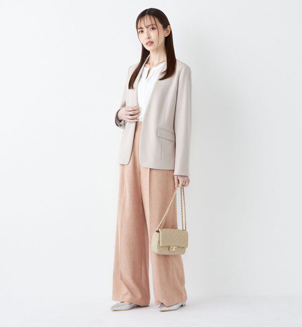 SHIPS Colors 「《予約》SHIPS Colors:〈手洗い可能〉2WAY ノーカラー ブラウス◆」|シャツ・ブラウス|