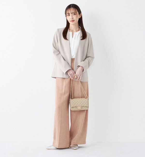 SHIPS Colors 「《予約》SHIPS Colors:〈手洗い可能〉2WAY ノーカラー ブラウス◆」|シャツ・ブラウス|