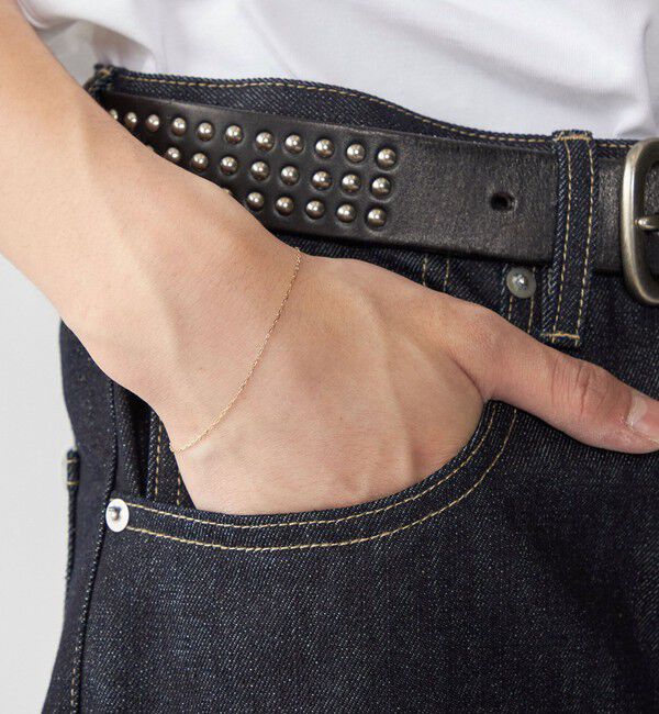 SHIPS「City Ambient Products: K10YG GRIME CUT LONG CABLE CHAIN BRACELET」|ブレスレット・バングル|