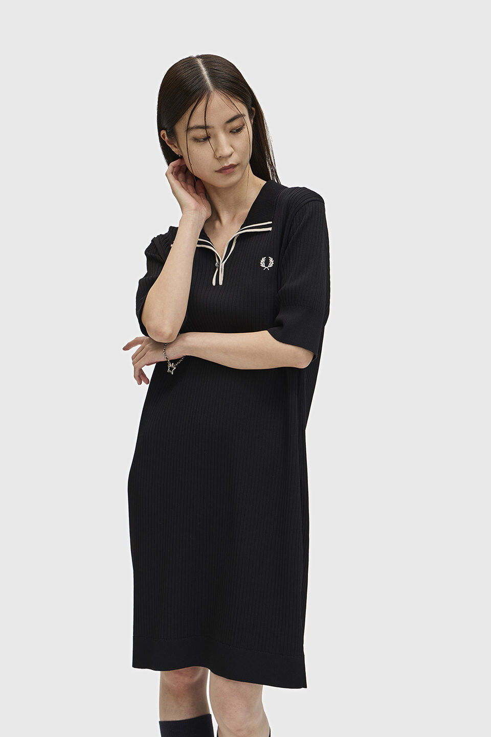 FRED PERRY 「Ribbed Knitted Polo Dress」|ワンピース|