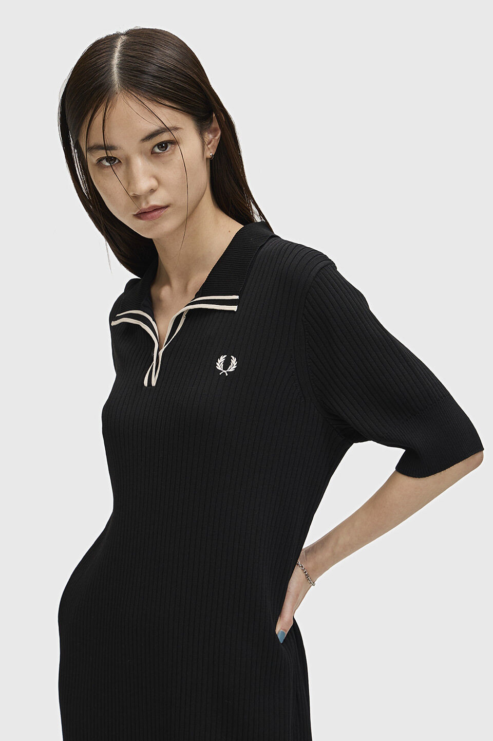 FRED PERRY 「Ribbed Knitted Polo Dress」|ワンピース|