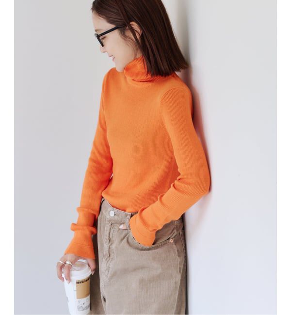 OUTDOOR PRODUCTS Usual Things「追加2 リブタートルニットプルオーバー」|ニット・セーター|オレンジ