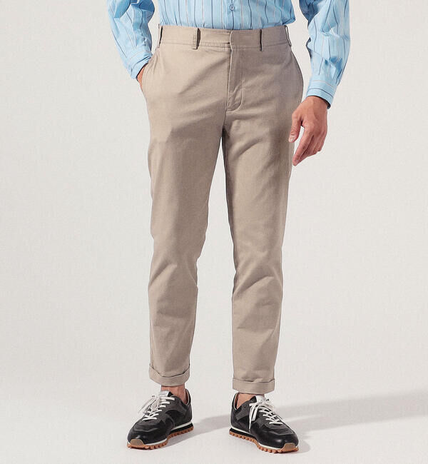 TOMORROWLAND MENS「マイクロピーチ スリムテーパードイージーパンツ」|その他|