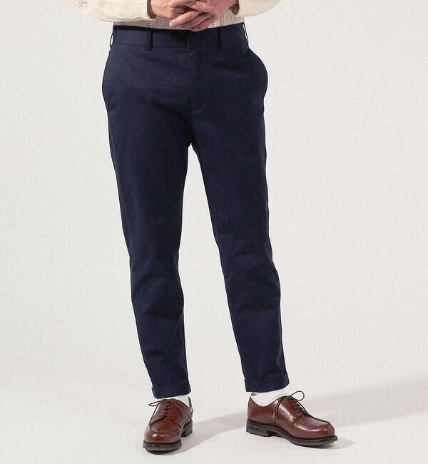 TOMORROWLAND MENS「マイクロピーチ スリムテーパードイージーパンツ」|その他|