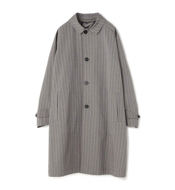 TOMORROWLAND MENS「シルクコットンボンディング ヘリンボーン ステンカラーコート」|ステンカラーコート|16 グレー系