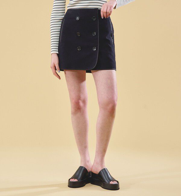 DES PRES「コットンモールスキン ミニスカート」|台形|